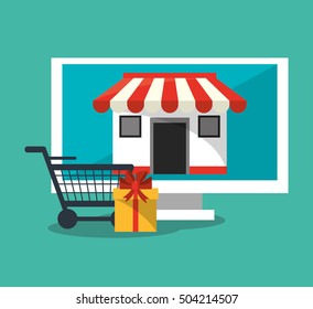Computer and shopping online design