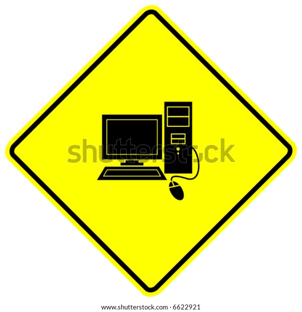 Computer Sign Stock Vector (Royalty Free) 6622921 | Shutterstock