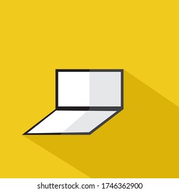 Computer sign icon - Flat laptop icon