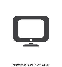Computer silhouette style icon design, Digital technology communication social media internet web and screen theme Vector illustration