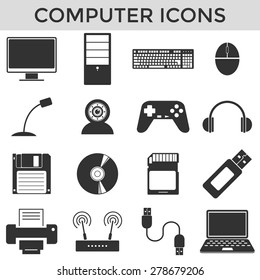 computer silhouette symbol icons vector