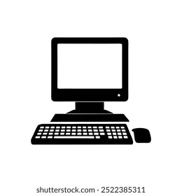 computer silhouette vector art design