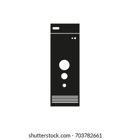 computer silhouettes Vector black icon on white background