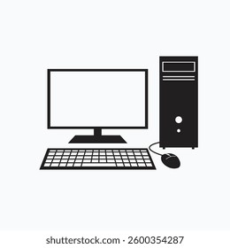 computer silhoutte vector art design