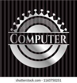 Computer silvery badge