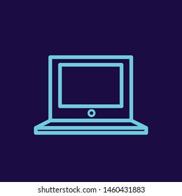 computer, simple icon illustration vector design