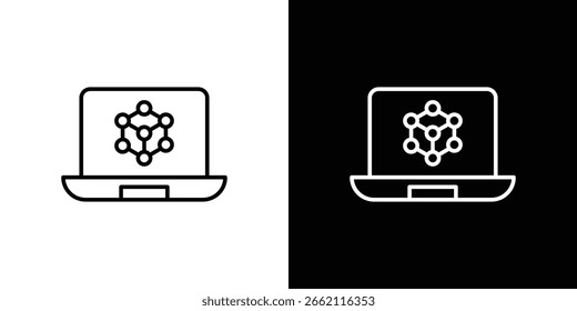 Ícone de simulação de computador para Aplicativos. Modelo de design de ícone.