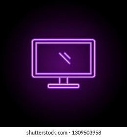 computer skills line icon. Elements of web in neon style icons. Simple icon for websites, web design, mobile app, info graphics