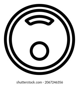 Computer smart scales icon. Outline computer smart scales vector icon for web design isolated on white background