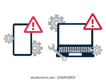 Computer and smartphone malfunctions, system errors, repair and maintenance.