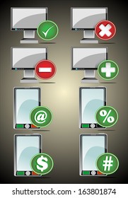 computer smartphone,icons set
