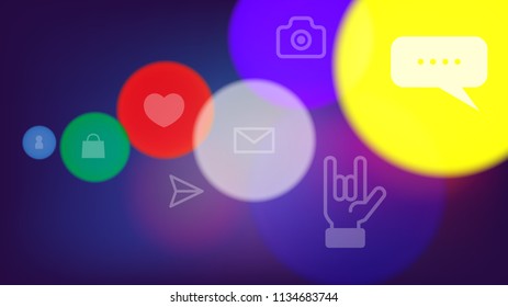 Computer social network connection icon vector