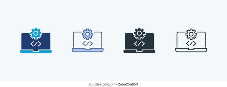 Coleção de Ícones de Vários Estilos de Software de Computador