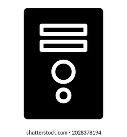Computer solid icon, suitable for set electonics icons