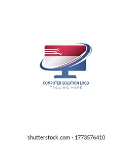 Computer solutions logo,symbol, You can use it as a computer solution/service logo.