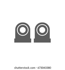 Computer speakers icon in trendy flat style isolated on white background. Symbol for your web site design, logo, app, UI. Vector illustration, EPS