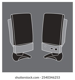 computer speakers icon vector illustration simple design