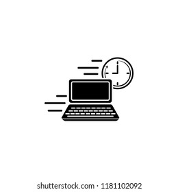 computer speed icon. Element of speed icon for mobile concept and web apps. Detailed computer speed icon can be used for web and mobile