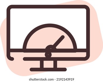 Computer speed, illustration, vector on a white background.