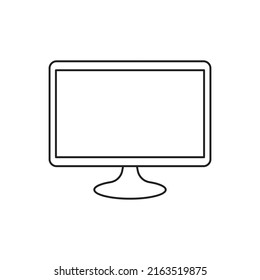 espía de equipo, el equipo mostró un icono de estilo de línea de icono de ojo, estilo aislado en fondo blanco
