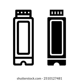 Computer SSD Cartoon Doodle, Vector.