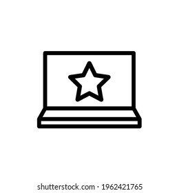 Computer star icon, eps 10