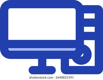 computer stick icon blue style design