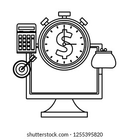 computer with stopwatch