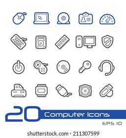 Computer Store Icons // Line Series