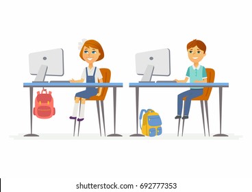 61,279 Girl working on computer Stock Illustrations, Images & Vectors ...