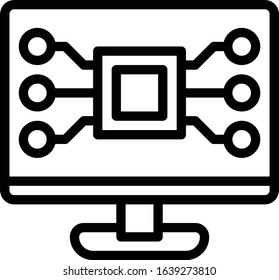 Computer Study Subject Icon Set High Stock Vector (Royalty Free ...