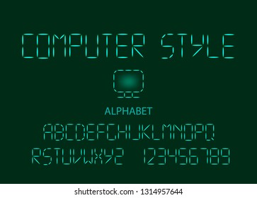 Computer style alphabet