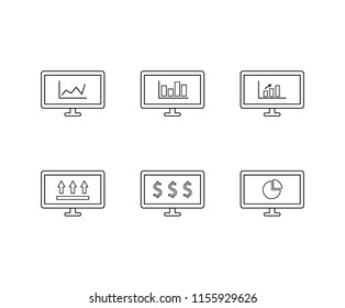 Computer style black and white . finance .