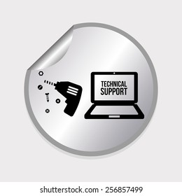 computer support design, vector illustration eps10 graphic 