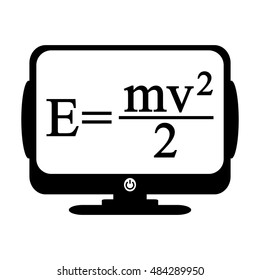 Computer symbol icon on white background. Vector illustration.