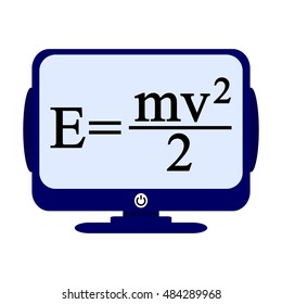 Computer symbol icon on white background. Vector illustration.