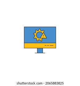 computer system error icon vector
