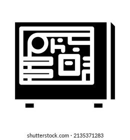 computer system glyph icon vector. computer system sign. isolated contour symbol black illustration