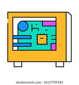 computer system line icon vector. computer system sign. isolated symbol illustration