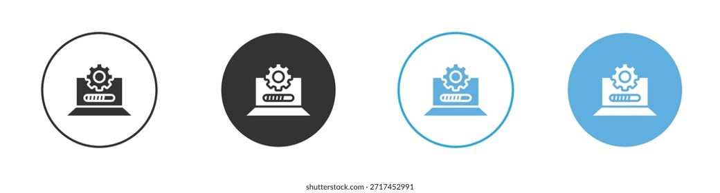 Computer system update icon. Graphic icon design template