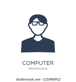 Computer Systems Analyst icon. Trendy flat vector Computer Systems Analyst icon on white background from Professions collection, vector illustration can be use for web and mobile, eps10