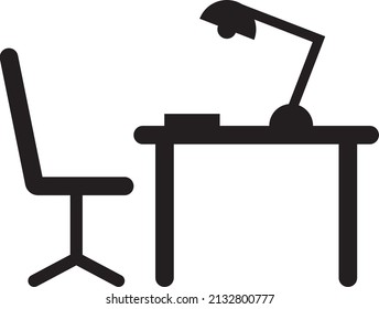Symbol für Computertische, einzelne Vektorsymbol