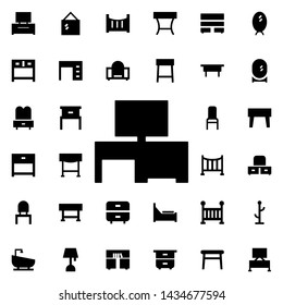 Computer table icon. Universal set of furniture for website design and development, app development