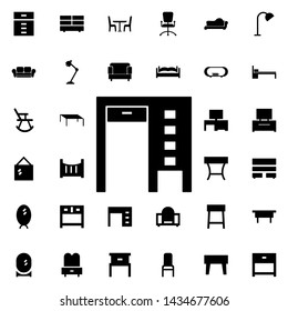 Computer table icon. Universal set of furniture for website design and development, app development