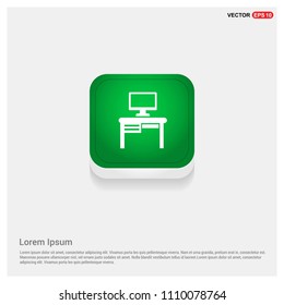 Computer Table IconGreen Web Button - Free vector icon