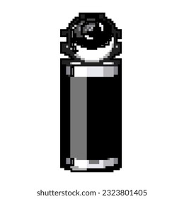 computer table web camera game pixel art retro vector. bit business lens, equipment digital computer table web camera. old vintage illustration
