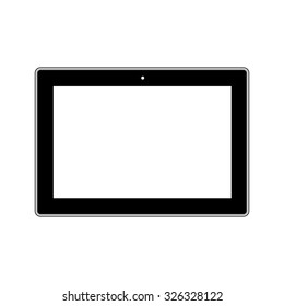 Computer tablet with blank white screen. Illustration Similar To iPad.