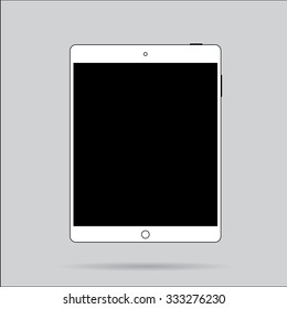 Computer tablet icon white