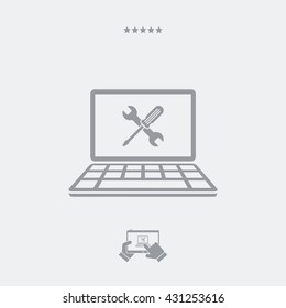 Computer technical support icon