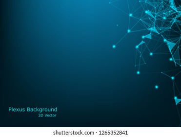 Computer technology and Big Data. Abstract infomation design code in futuristic style. Industrial modern screen. Digital cyber design over dak blue background. Vector illustration.